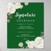 Winter Floral|Green Signature Cocktails Signieren Poster (Vorne)