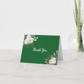 Winter floral | Green Wedding Dankeschön Card Dankeskarte (Vorderseite)