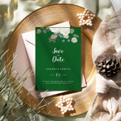 Winter floral | Grüne Hochzeit Datum speichern Save The Date