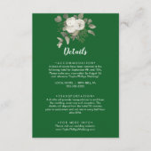 Winter floral | Grüne Hochzeiten Begleitkarte (Vorderseite)