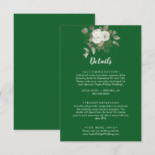 Winter floral   Grüne Hochzeiten Begleitkarte