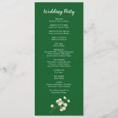 Winter floral | Grüne Hochzeiten Programm (Rückseite)