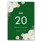 Winter floral | Grüne Hochzeiten - Tischnummern (Vorderseite)