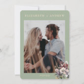 Winter floral | Hochzeit Einladung (Rückseite)