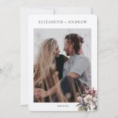 Winter floral | Hochzeit Einladung (Rückseite)