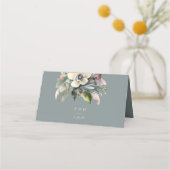 Winter floral | Hochzeit Platzkarte (Rückseite)