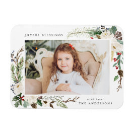 Winter floral | Holiday Foto Magnet