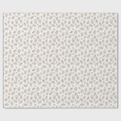 Winter Floral Holiday Wrapping Paper Geschenkpapier (Flach)