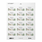 Winter Floral Holly Berries Urlaubsadresse Adressaufkleber (Vorne)