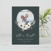 Winter Floral Hoop Wreath Foto (Stehend Vorderseite)