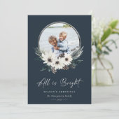 Winter Floral Hoop Wreath Foto (Stehend Vorderseite)