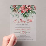 Winter Floral Merry Little Christmas Party Acryleinladungen<br><div class="desc">Winter Floral Merry Little Weihnachten Party Einladung</div>