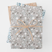 Winter Floral Pattern Geschenkpapier Set (Beispiel)