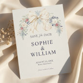 Winter Floral Photo Save The Date