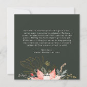 Winter Floral Pink Holly Jolly Weihnachten Ein Fot (Rückseite)