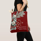 Winter Floral Red White Rose Hochzeit Bridesmaid Tasche (Von Nahem)