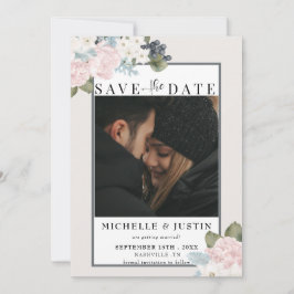 Winter floral | Rustikale Foto-Hochzeit Save The Date