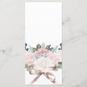 Winter floral | Rustikales Hochzeitmenü Menükarte (Rückseite)