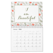 Winter Floral Script Positive Affirmation 2025 Kalender (Jan 2026)