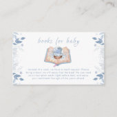 Winter Floral Snowball Books For Baby Shower  Begleitkarte (Vorderseite)