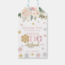 Winter Floral Snowflake ONEderland 1. Geburtstag