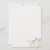 Winter Floral Snowflakes Bridal Brunch Einladung (Rückseite)