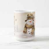 Winter Floral Snowman Tasse (Mittel)