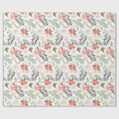 Winter floral | Urlaub Geschenkpapier (Flach)