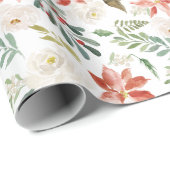 Winter floral | Urlaub Geschenkpapier (Rolleneckpunkt)