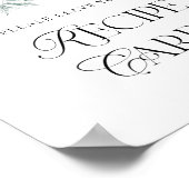 Winter Floral Verlasst hier Ihre Rezept-Karte Poster (Ecke)