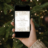 Winter Floral Virtual Christmas Party online Einladung