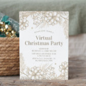 Winter Floral Virtual Christmas Party online Einladung