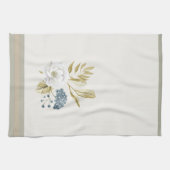 Winter Floral Watercolor Botanical Geschirrtuch (Horizontal)