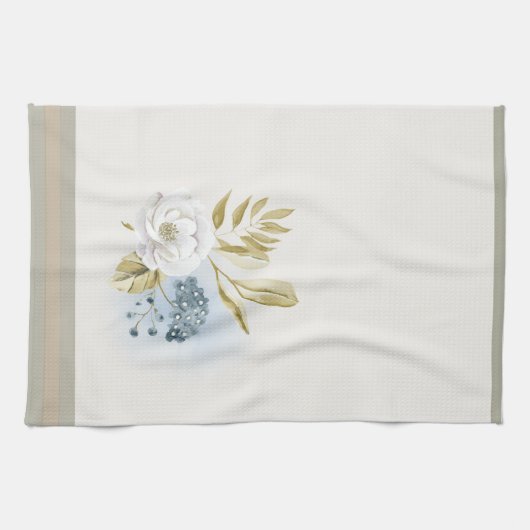 Winter Floral Watercolor   Geschirrtuch (Horizontal)