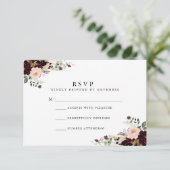 Winter Floral Watercolor UAWG RSVP Karte (Stehend Vorderseite)