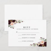 Winter Floral Watercolor UAWG RSVP Karte (Vorne/Hinten)