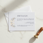 Winter Floral Wedding Details Enclosure Card Begleitkarte