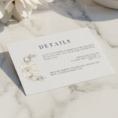 Winter Floral Wedding Details Enclosure Card Begleitkarte