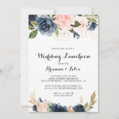 Winter Floral Wedding Luncheon Brautparty Einladung (Vorderseite)