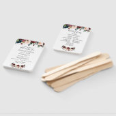 Winter Floral Wedding Program Fan Fächer (Non-assembled)