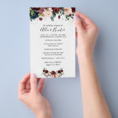 Winter Floral Wedding Program Flyer (Handgriff)
