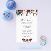 Winter Floral Wedding Program Flyer (Einzeln)