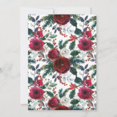 Winter floral wie gut kennen Sie das Bride-Spiel Einladung (Rückseite)