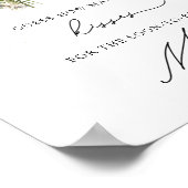 Winter Floral Wie viele Kisses Brautparty Game Poster (Ecke)