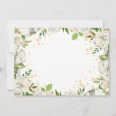 Winter Floral Wreath Taufe Foto Danke Karte (Rückseite)