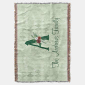 Winter florale Illustrierte Letter A Personalisier Decke (Vorderseite Vertikal)