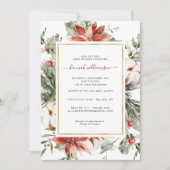 Winter florale Vegetation | Weihnachtsdusche Einladung (Vorderseite)