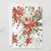 Winter florale Vegetation | Weihnachtsdusche Einladung (Rückseite)