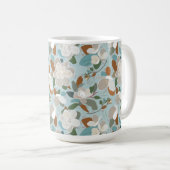 Winter Florals Blue Gray Kaffeetasse (VorderseiteRechts)