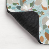 Winter Florals Blue Gray Mousepad (Ecke)